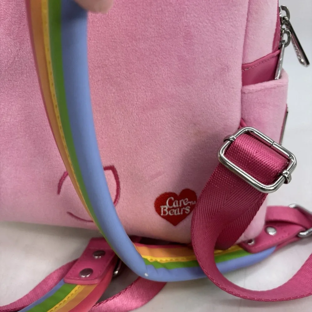 Loungefly Cheer Bear Care Bear Mini Backpack 40th Anniversary Soft Flocked